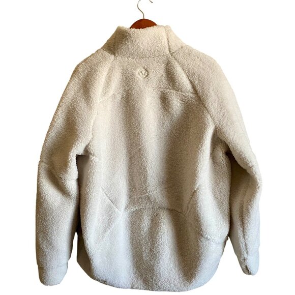 Lululemon Scuba Fleece Half Zip Pullover Womens Size M/L Cream - Picture 2 of 11